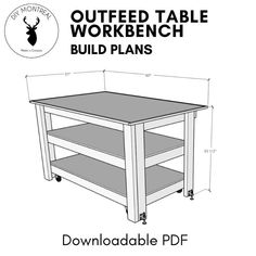 the plans for an outdoor workbench