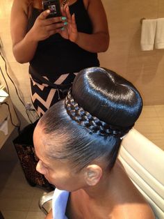 African American. Black Bride. Wedding Hair. Natural Hairstyles. braid wrapped bun Black Wedding Hairstyles, All Hairstyles, Cornrow, Kitenge, African Hairstyles, Hair Dos, Trendy Hairstyles, Braid Styles, Hair Updos