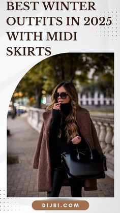 Mini Skirt Winter Outfit, Midi Skirt Outfit Winter, Mini Skirt Winter, Midi Skirt Winter, Christmas Outfit Ideas, Winter Skirt Outfit, Leather Midi Skirt