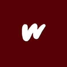 the letter w in white on a red background