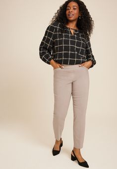 Plus Size Bengaline Mid Rise Heathered Skinny Pant - Maurices Plus Size, List Style, A Plus, Bottoms Pants, Favorite Things List, Mid Rise, Spandex, Plus Size, Pants