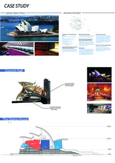 the case study is shown in three different sections, including an architectural model and diagrams