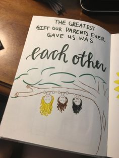 an open children's book about each other