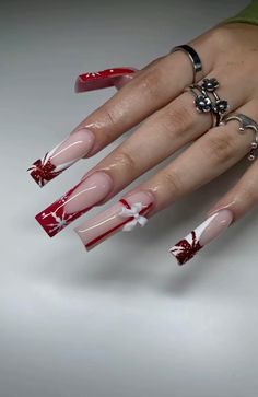 Christmas Nail Designs Acrylic, Rich Rich, Brown Acrylic Nails, Red Christmas Nails, Red Acrylic Nails, Short Square Acrylic Nails