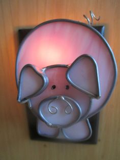 Country Animals, Cute Farm Animals, Stained Glass Night Lights, Glass Lights, Stained Glass Light, The Barnyard