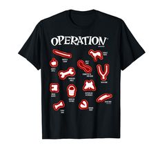 PRICES MAY VARY. Officially Licensed Operation Apparel for Men, Women, Boys and Girls; Hasbro T-Shirts; Board Game T-Shirts; Retro Toys T-Shirts; Nostalgia T-Shirts; Retro T-Shirts; Doctor T-Shirts; Buzzer Games T-Shirts; Family Entertainment T-Shirts; Vintage Logo Shirts; 20HBOP00008A-001 Lightweight, Classic fit, Double-needle sleeve and bottom hem Knee Bones, Operation Game, Charlie Horse, Icon Game, Classic Icon, Shirts Vintage, Family Entertainment, Game Pieces, Retro Toys