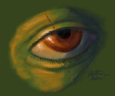 an artistic painting of the eye of a person