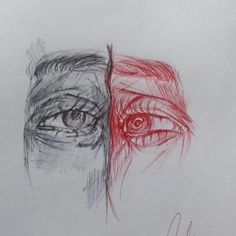 two different types of eyes are shown in this drawing