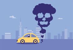 Pollution Illustration, Green Transportation, Transportation Poster, Car Exhaust, Carbon Monoxide, Poster Illustration, Meaningful Art, Image Ideas, Car Illustration