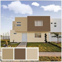 a house that is painted beige and brown