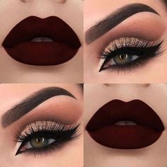 Makeup Look For Red Hair, Dramatic Bridal Makeup, Maquillage Yeux Cut Crease, Evening Eye Makeup, Prom Eye Makeup, Eye Makeup Techniques, Eye Looks