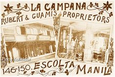 an advertisement for the la campana restaurant and gumps proprietor