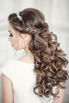 Crystal tiara Wedding tiara Bridal crown Wedding crown Bridal tiara Crystal crown Bridal hair acces Curly Wedding Hair, Best Wedding Hairstyles