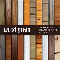 Bring the warmth of natural wood to your paper craft projects with our Wood Grain scrapbook paper book. Inside you will discover 20 double-sided pages of attractive, wood texture designs that will add a natural, rustic charm to your scrapbooking, junk journaling, and paper craft creations.

There are 20 individual designs included, with each design featured twice throughout the book. The scrapbook measures 8.5 x 8.5” with a glossy, softcover, with the interior pages printed double-sided in full color on premium 90 GSM paper.

Add a touch of warm, rustic charm to your paper craft creations - grab your copy today! Art & Craft Paper, Paper Collage, Scrapbook Supplies, Scrapbook Pages, Junk Journal, Scrapbook Paper, Paper Crafts, Craft Supplies, Wood