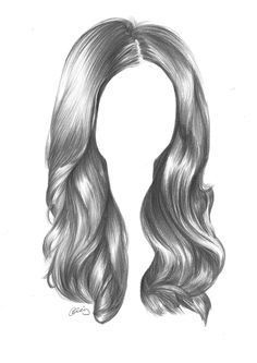 a drawing of a woman's long hair