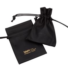 Contemporary jewelry pouches with coordinating drawstring, made from high quality black faux leather. These pouches are the perfect gift-bag for modern jewelry, jewelry for men, or jewelry with a masculine appearance. The sturdy material of this small  pouch offers protection for your fine jewelry. The gift-bags are available in 4 handy sizes and can be personalized with your logo, at a small surcharge. If you use many leatherette pouches on a yearly basis, or you would like to order the gift-ba Elegant Black Bag For Personal Use, Classic Rectangular Pouch For Gift, Black Pouch Bag For Gift, Black Pouch Bag As Gift, Classic Black Pouch For Gift, Classic Rectangular Gift Pouch, Rectangular Adjustable Pouch For Gift, Adjustable Rectangular Pouch For Gift, Adjustable Rectangular Pouch As Gift