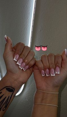 Nail Ideas Square Short, Square French Tips, Pink French Tip Nails Square, White Acrylic Nails, Work Nails, French Tip Acrylic Nails, Short Square Acrylic Nails, Exotic Nails, Acrylic Nails Coffin Pink