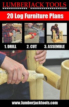 the instructions for how to make furniture with woodworking tools are shown in this poster