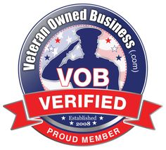 the logo for veteran owned business vob verified by proud member, from 2009 to 2010