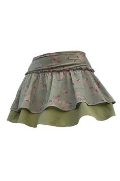 green floral mini skirt, skirt png, cottagecore style, y2k aesthetic clothes, summer skirts, cute skirts boogzel Cottagecore Aesthetic Green, Png Cottagecore, Skirt Png, Cottagecore Skirt, E Girl Clothes, Skirts Cute, Shoes Png, Pngs For Moodboards, Green Floral Skirt