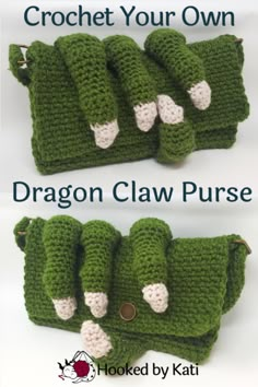 crochet your own dragon claw purse