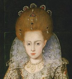 an old painting of a woman wearing a tiara