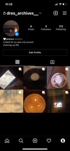 an iphone photo collage with different pictures and captions on the screen, including coffee mugs