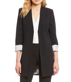 Shop for Calvin Klein Contrast Lining Rolled Cuff Long Open Front Jacket at Dillard's. Visit Dillard's to find clothing, accessories, shoes, cosmetics & more. The Style of Your Life. Open Front Jacket, Dillard's, Front Open, Clothing Accessories, Calvin Klein, Jackets & Coats, Cuff, Blazer, Clothes