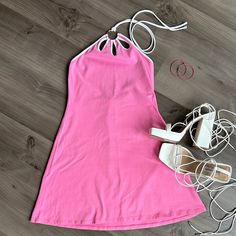 Nwot! Never Worn And In New Condition. This Super Cute Pink Summer Dress Is Stretchy And Soft. Size Medium Pit To Pit: 15 Inches Top Of Silver Loop To Bottom: 29 Inches I Am Open To Reasonable Offers. Bundle With Other Items From My Closet To Save Even More! New To Poshmark? Use My Referral Code When You Sign Up To Receive A $10 Credit To Spend Anywhere! Referral Code: _giannas_closet Summer Cotton Mini Dress For Night Out, Cotton Halter Neck Mini Dress, Trendy Cotton Mini Dress For Date Night, Casual Sundress For Night Out In Summer, Spring Summer Sundress For Night Out, Spring Party Cotton Mini Dress, Trendy Forever 21 Summer Dresses, Casual Cotton Mini Dress With Halter Neck, Trendy Pink Mini Sundress