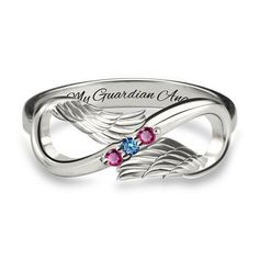 Angel wings can be a symbol of the guardian, infinity represents the eternal. Choose the person you love with this customized birthstone exquisite infinity ring, so that the angel will always guard him. This ring represents the angel of the infinite guard. Women can wear these rings and you can personalize them to give them to a loved one as a gift! Item specifics: Style Personalized Rings Width of Ring Band 2.5MM(0.1INCH) Thickness of Ring 0.7mm Material Sterling Silver Measurements Infinity Si Engraved Necklace Mothers, Angel Wing Ring, Birthstone Ring Mothers, Pink Morganite Engagement Ring, Memorial Ring, Floral Engagement Ring, Mother Rings, Topaz Engagement Ring, Engagement Ring White Gold