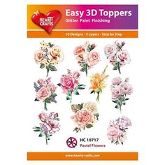 the heart crafts easy 3d flowers stickers