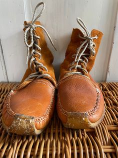 Great tan leather loafers made in Canada faux fur interior 10 inch insole length 11 inches outsole length No exchange or refund Brown Plain Toe Moccasins For Fall, Brown Leather Round Toe Moccasins, Brown Moccasins With Stitched Sole, Brown Slip-on Boots With Textured Sole, Brown Textured Sole Slip-on Boots, Brown Leather-sole Moccasins With Round Toe, Brown Closed-toe Moccasins With Leather Footbed, Suede Moccasins With Vibram Sole And Round Toe, Brown Leather Footbed Moccasins