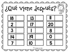 a printable spanish worksheet with numbers