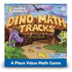 the learning resources dino math tracks game