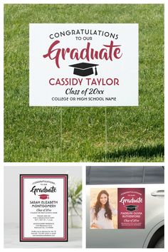 Custom Red White and Black Graduation Announcements, Party Invitations, Decorations, Gifts and Supplies with Personalized Photos and Wording Black Invitation