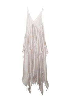 The JNYLON STUDIO Ethereal Fairy Slip Dress is a women's ivory maxi dress made from layered chiffon, featuring a whimsical handkerchief hem. This dress offers an elegant and floaty silhouette, perfect for special occasions or a dreamy summer look. Crafted from high-quality, breathable fabric, it ensures comfort and sophistication. Model's measurements: Height 172cm, Weight 46.5kg, Wearing size S Ethereal Fairy, Ivory Maxi Dress, Lace Ruffle Dress, Casual Date Night, Elevated Basics, Suspender Skirt, Handkerchief Hem, Chiffon Maxi, Lace Ruffle