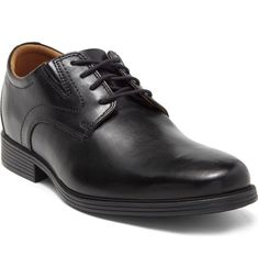 This classic and versatile oxford features a stylish leather construction and comfortable cushioned insole. Sizing: true to size. M=standard width. W=wide width.- Almond toe - Lace-up vamp - Leather construction - Cushioned insole - Approx. 1.18' heel - Imported This item cannot be shipped to Canada..Leather upper, rubber sole.Item #6390264 Clarks Shoes Mens, Clarks Shoes, Shoe Collection, Nordstrom Rack, Rubber Sole, Shoes Mens, Men's Shoes, Leather Upper, Almond