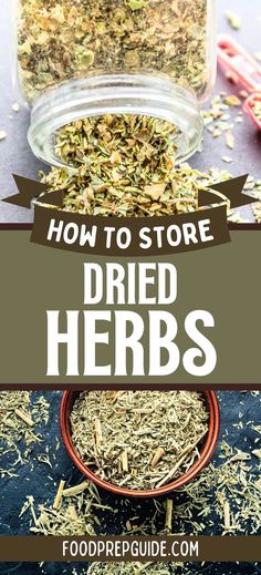 how to store dried herbs in a jar