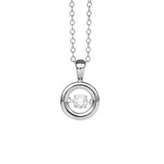 Charming 14k White Gold Dancing Diamond Necklace - This necklace features a 0.18 carat diamond in 14k white gold. The chain measures apx. 18 -20 inches in length. The round pendant measures apx. 3/8-inch in diameter and apx. 5/8-inch in length including the bale. Total weight is 2.5 grams. Dancing Diamond, Fine Watches, Drop Necklace, Round Pendant, Diamond Pendant, Luxury Handbags, Diamond Jewelry, Diamond Necklace, Dancing