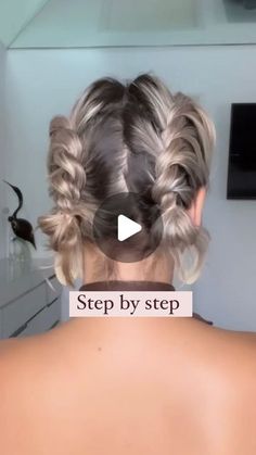 Easy Braid For Medium Hair, Hairstyles For Medium Length Hair Braided Tutorials, Outside Braid Tutorial, Easy Braid Medium Hair, Short Hair With Two Braids, Braided Hair Medium Length, Easy Braids For Short Hair Step By Step, Short Hair Server Hairstyles, Cute Short Hair Braids