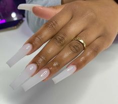 Bruja Nails, Clear Acrylic Nails, Tapered Square Nails, Milky Nails, Drip Nails, White Acrylic Nails, Long Acrylic Nails Coffin, Long Square Acrylic Nails, White Nail