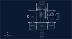 a blueprint drawing of the floor plan for a house with two floors and three levels