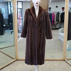 Natural Demi Buff Mink Fur Letout 47" Coat Size 8p Shawl Collar Keska Hooks And Eyes For Closure Arm Pit To Arm Pit: 20" Shoulders Across Back: 14" Sleeve Length (Neckline To Cuff): 28" Small Hole In Lining. All Pre-Owned Coats Have Been Professionally Stored, Cleaned, Glazed, And Conditioned By A Furrier. Buy With Confidence! We Are Established Furriers In Business For 100 Years. Don't Take Chances Buying A Secondhand Fur That Is Actually Dried, Ripped And Unrepairable, Or Mislabeled. Classic Mink-colored Formal Outerwear, Classic Mink Color Formal Outerwear, Classic Fitted Long Sleeve Fur Coat, Classic Formal Fur Coat, Formal Long Sleeve Mink Outerwear, Classic Fitted Fur Coat For Work, Classic Fitted Fur Coat For Formal Occasions, Classic Long Sleeve Mink Outerwear, Classic Brown Fur Coat For Formal Occasions