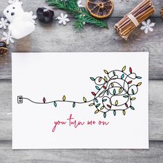 a card with the words you have no one written on it, surrounded by christmas decorations