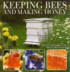 the book cover for keeping bees and making honey