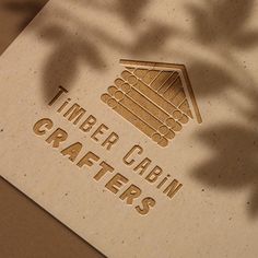 the logo for timber cabin crafts is shown on a piece of paper that says timber cabin crafters