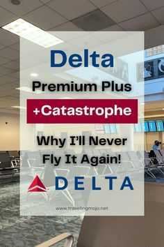 an airport with the words delta and catastrophe