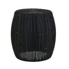 PRICES MAY VARY. This elegant basket side table has a pleasant bohemian aesthetic with its curved profile and dark black resin weave–the perfect addition to any indoor or outdoor seating area. Features a resin wicker basket side table that is handwoven into a durable weave around a sturdy metal frame. This stylish accent table can be used outside under a covered patio or indoors. With a liner, it could even be turned upside down and used as a planter! The slim profile can fit snuggly beside the Metal Barrel Side Table, Basket Side Table, Barrel Side Table, Contemporary Home, Household Essentials, End Table, Bed Bath Beyond, Bed Bath, Barrel