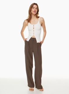 THE EFFORTLESS PANT™ | Aritzia Aritzia Effortless Pant, Effortless Pant, 2023 Wishlist, Crepe Trousers, Face Mask Brands, Knife Pleats, Flattering Pants, Flare Top, New Pant