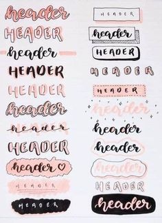 some type of lettering that is on top of a piece of paper with different colors